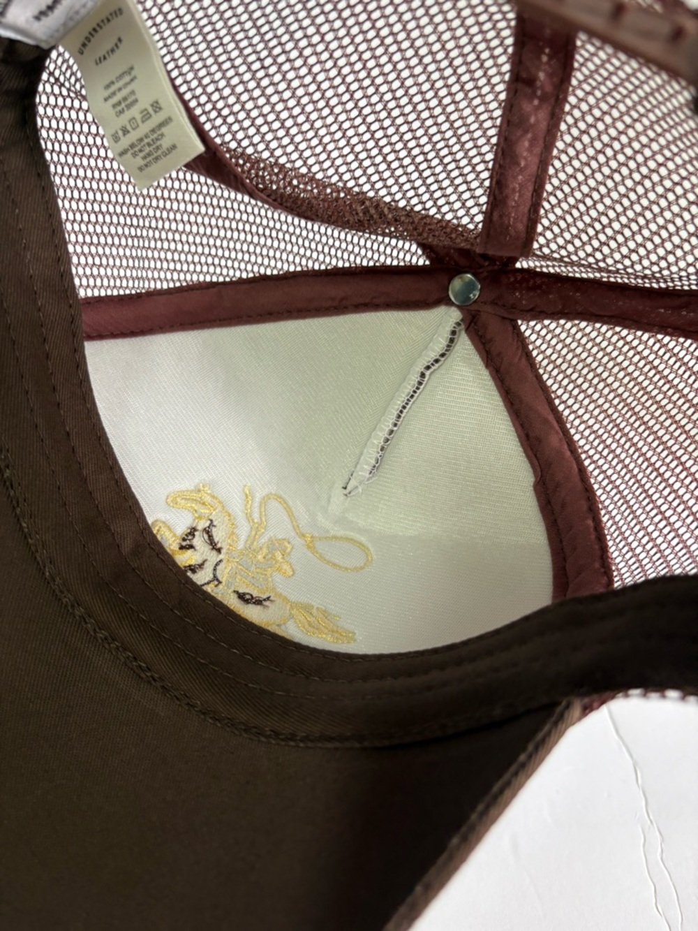 NWOT Free People Understated Leather Giddy Up Trucker Hat - Picture 7 of 10